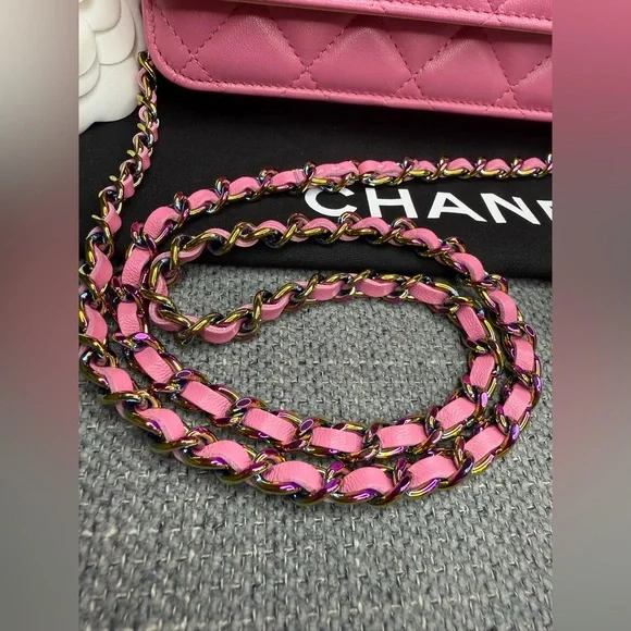 Chanel wallet on chain RAINBOW hardware RARE - Picture 3 of 10